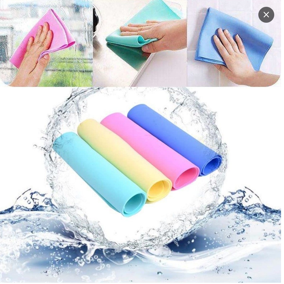 Magic Towel Reusable Absorbent Water for Kitchen Cleaning Car Cleaning, Unique Living Magic Towel, Super Absorbent, Chamois Leather Wipes.